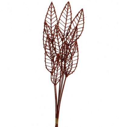 RATTAN LEAF 40X11X4 MARRON