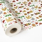 BOBINA PAPEL 70CM X100M BLANCO ESTAMPADO