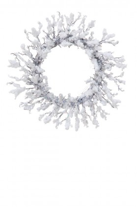 COURONNE NEIGE 30CM WHITE