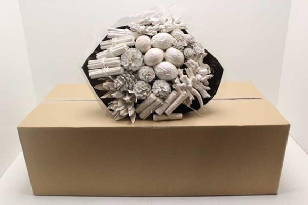 BOUQUET DRY MIX PEARL WHITE 60CM