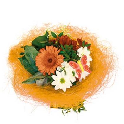 PORTA BOUQUET SISAL Ø:30 NARANJA