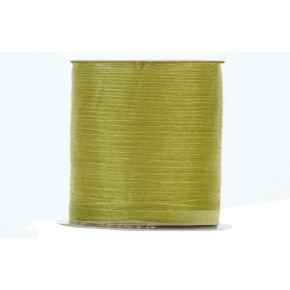 CINTA ORGANZA MM5X200MT VERDE OLIVO