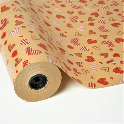 BOBINA PAPEL ECO 70CMX100M CORAZONES