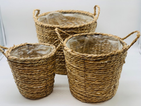 MIMBRE AROUND BASKET NATURAL 30Ø26H