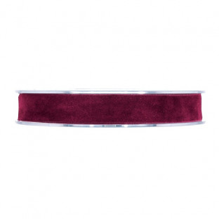 CINTA DOUBLE VELVET 15MMX7MT BORDEAUX