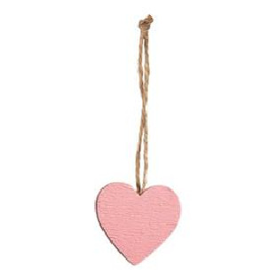 CORAZON MADERA 24PCS 2CM ROSA