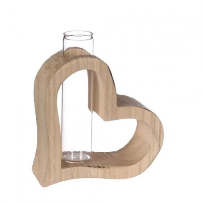 BASE MADERA CORAZON ABIERTO TUBO CRISTAL L5XW10H11