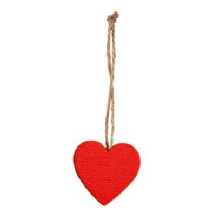 CORAZON MADERA 24PCS 2CM ROJO