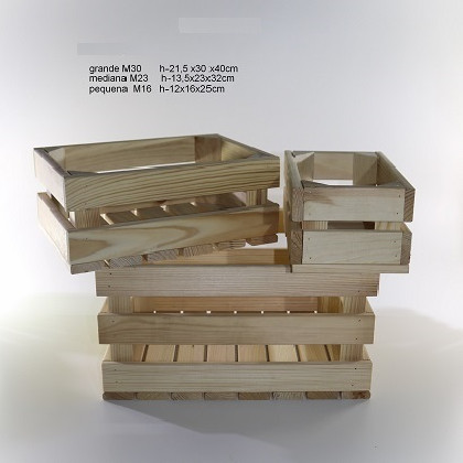 CAJA MADERA NATURAL 25X16X13CM