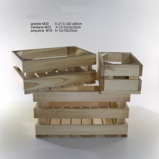 CAJA MADERA NATURAL 40X30X21,5CM